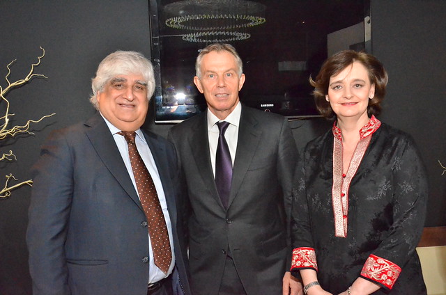 With Tony Blair and Cherie Blair at a Commonwealth gathering